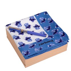 Sada Hortense Bright Blue (keramické pero & hedvábný šátek)